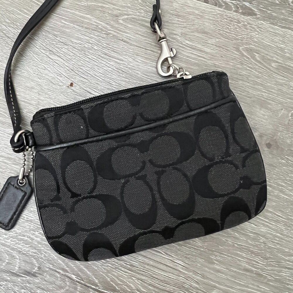 Coach Black Small Wristlet